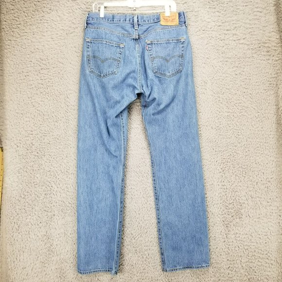 Levis Jeans Mens 34x34 501XX 100% Cotton Mid Rise Button Fly Classic Straight